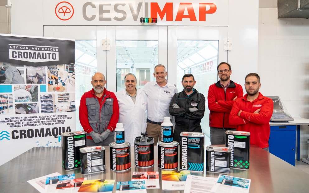 CROMAUTO presents its products at CESVIMAP during a theoretical-practical session